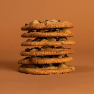 Freshly baked Classic Chocolate Chip Cookies with gooey chocolate chips